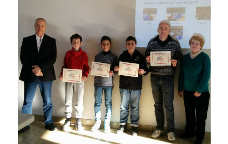 Remise de diplômes lors de notre AG du 7 janvier 2017