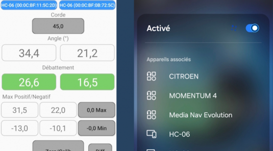 Mesure de débattement via smartphone