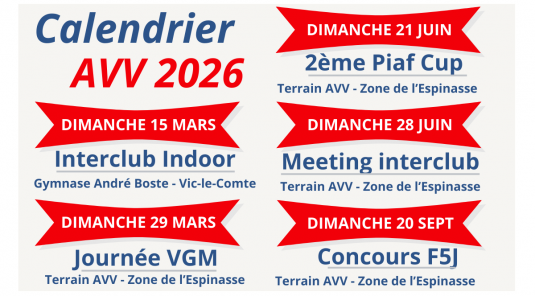 Prévisions manifestations 2026